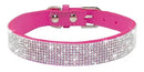 Collar de piel sintética con cristales de imitación