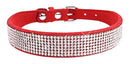 Collar de piel sintética con cristales de imitación