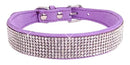 Collar de piel sintética con cristales de imitación