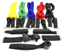 Set de 11 piezas con  Ligas forradas de tela  para entrenamiento en casa 100 Libras  diferentes niveles de entrenamiento