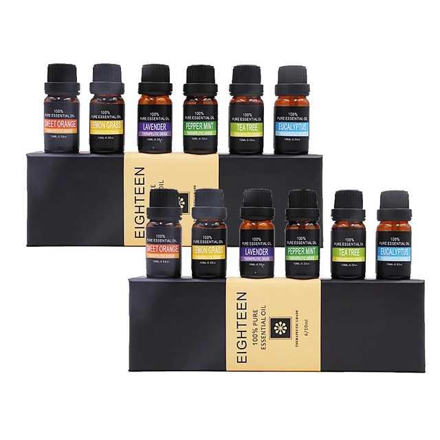 Set de 6 aceites esenciales de 10ml cada uno