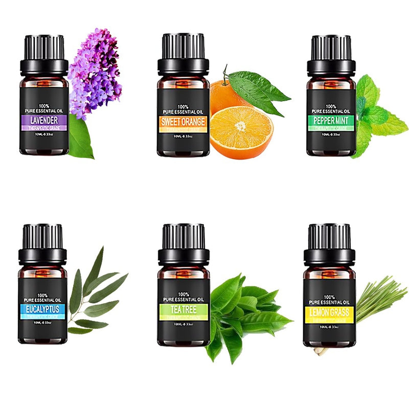 Set de 6 aceites esenciales de 10ml cada uno