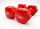 Mancuerna Pesa Vinyl 7 Kg Gym Entrenamiento Kit 2 Piezas