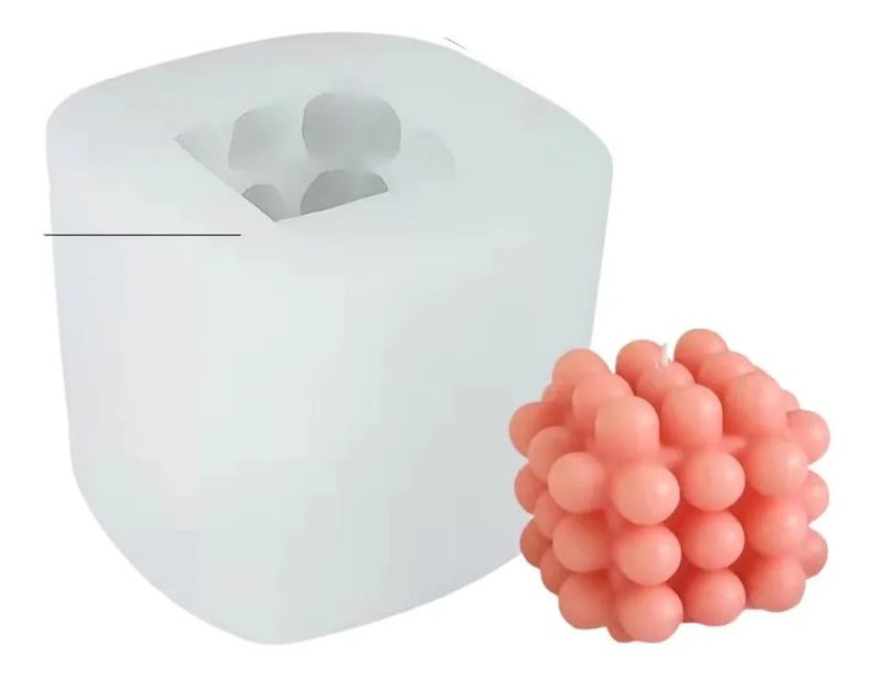 Molde de silicón en forma de cubo 3D