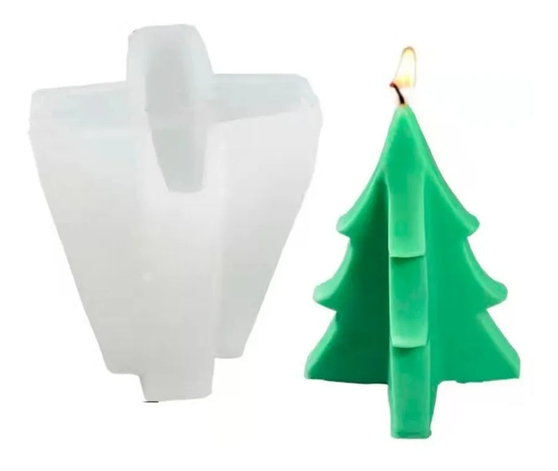 Molde de silicón en forma de árbol de navidad