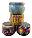 Set de 16 piezas de latas para fabricación de velas con diseño de mandala