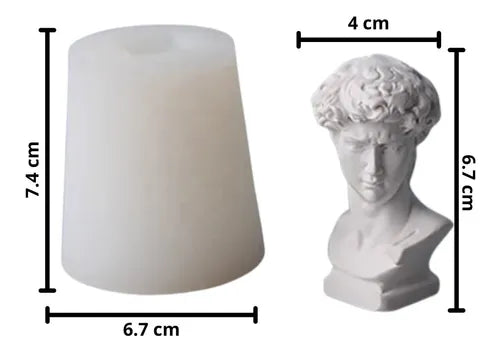 Molde de silicón en forma de el David 3D