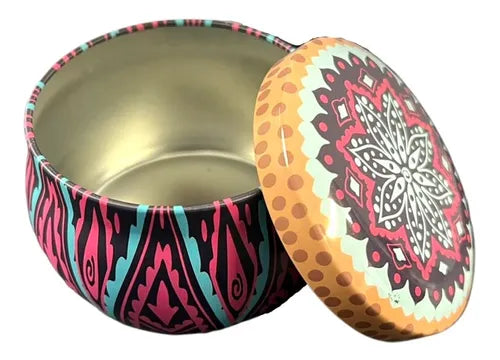 Set de 16 piezas de latas para fabricación de velas con diseño de mandala