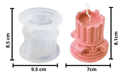 Molde candelabro de silicón