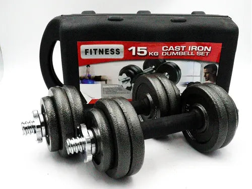 Set de mancuernas ajustables de 15kg