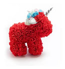Unicornio de flores artificiales