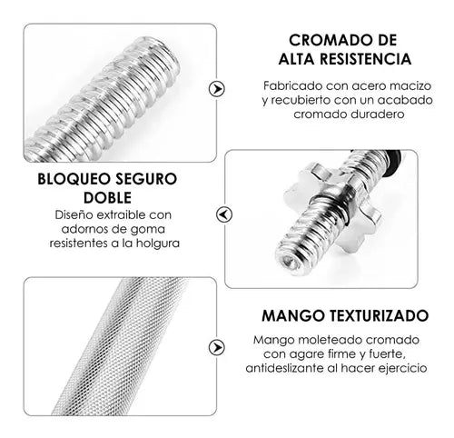 Barra para mancuerna de 33cm