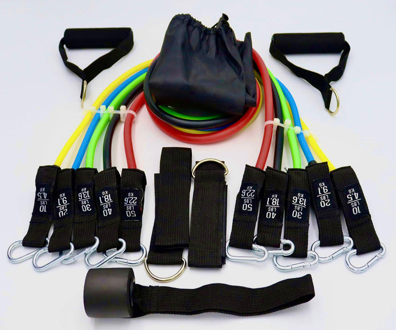 Set de 11 piezas Ligas para entrenamiento en casa 150 Libras