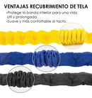 Set de 11 piezas con  Ligas forradas de tela  para entrenamiento en casa 100 Libras  diferentes niveles de entrenamiento