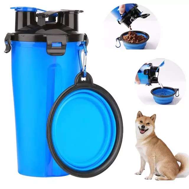 VASO CONTENDEDOR DE AGUA Y CROQUETAS PARA MASCOTAS