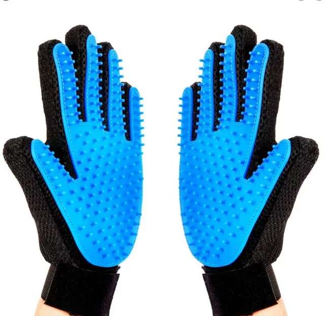 Guantes para Cepillar Mascotas 1 par ( Mano derecha E Izquierda )