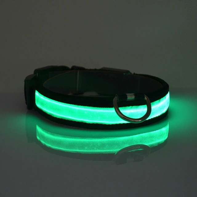 Collar Luz Led Para Perros y Gatos Paseo Nocturno Seguro (Batería De Litio )