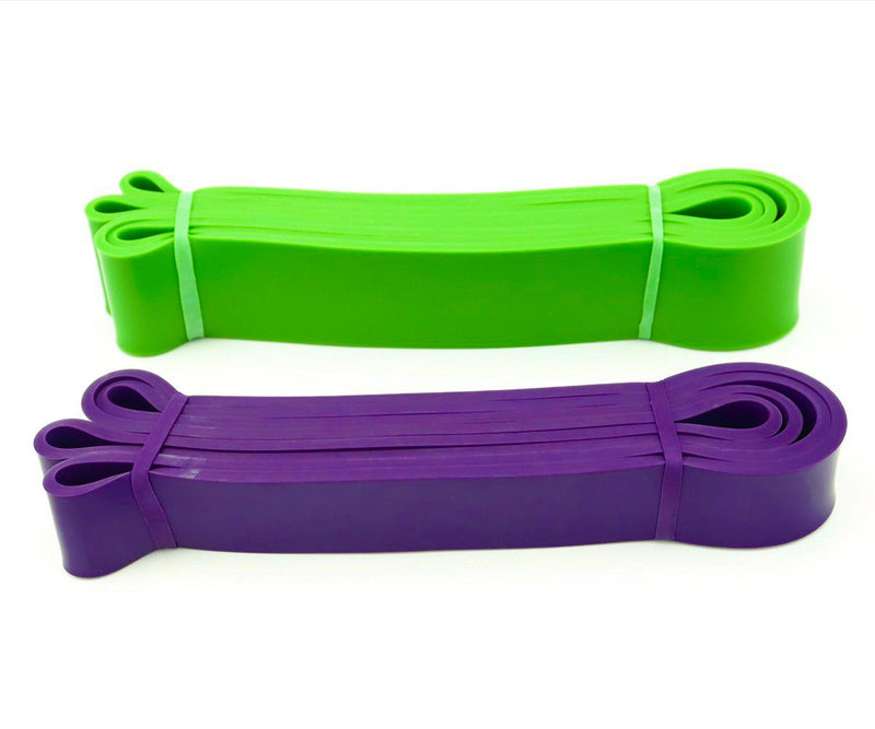 Banda De Resistencia Pull Ups Crossfit Kit 2 Piezas Verde Y Morado