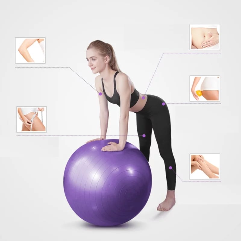 Pelota de yoga 65cm. Incluye bomba para inflado