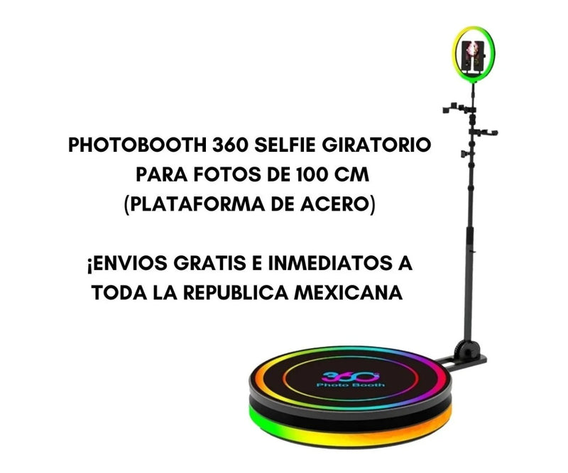 Photo Booth 360 Plataforma de acero 100 cm de diámetro