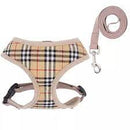 Pechera/ arnes para perros diseño a cuadros